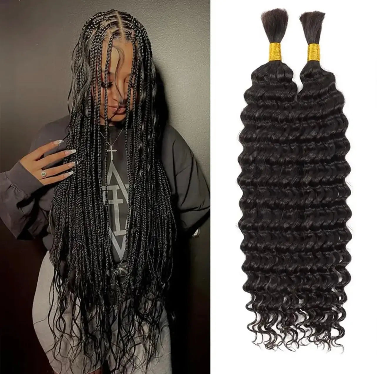 Raw human hair for braiding hairlikekweenca