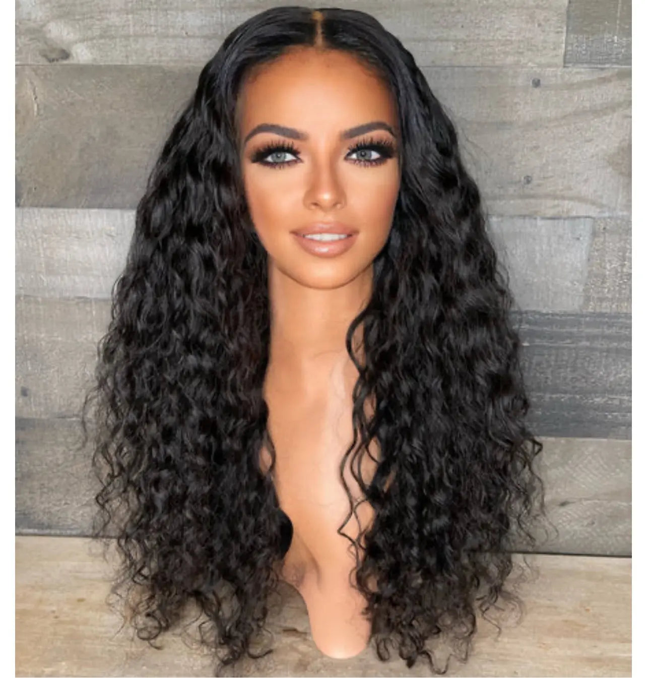 Premium Indian Curly Wig with Transparent Lace Front hairlikekweenca